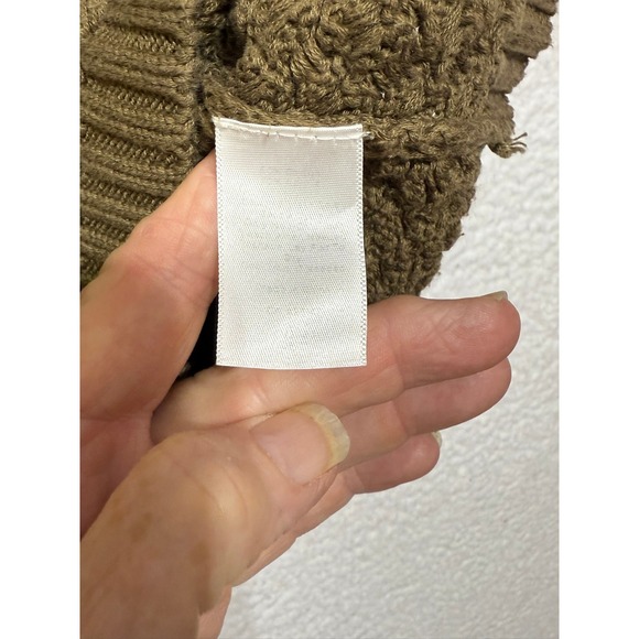 Talbots Classic Collection Women's Olive Green Textured Knit Sweater Medium - Picture 3 of 7